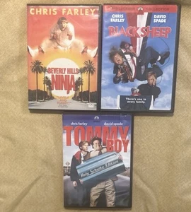 WIE NEU! Posten 3 Chris Farley DVDs Beverly Hills Ninja, Black Sheep, Tommy Boy - Bild 1 von 6