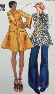 Butterick Pattern 3853 Willi Smith Dress, Top or Pants YOU PICK Size 14 or 16 FF - Picture 1 of 7