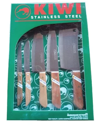 Juego de 5 cuchillos multiusos KIWI frutas verduras chef filete cuchillo cortador cuchilla Foto 1 de 4