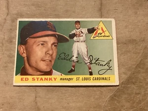 1955 Topps - High Number Eddie Stanky #191 - Near Mint - Great Corners - No Crea - Picture 1 of 2