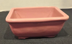Haeger Pottery Dark Pink Rectangle Succulent Cactus Bonsai Planter #693 Vintage - Picture 1 of 9