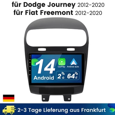 Android 14 Für Dodge Journey Fiat Freemont 2012-20 Carplay Autoradio GPS 2+64GB - Bild 1 von 4