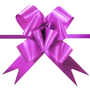 Pull String Butterfly Bows Purple Bright Wedding Gift Birthday Party Ribbon 100 - Picture 1 of 1