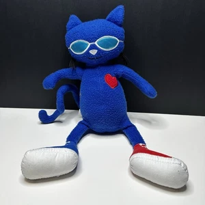Merrymakers Pete die Katze Groovy Bean Bottom blau Stofftier Katze Plüschtier 12 Zoll - Bild 1 von 7