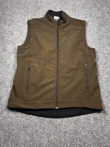 Cinch Vest Mens Large Brown Softshell Fleece Lined Zip Pockets Western Logo - Picture 1 of 6