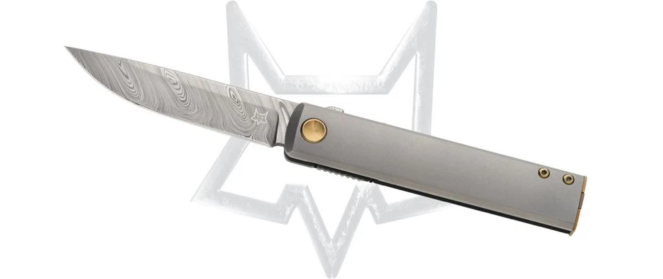 Cuchillo de bolsillo FOX KNIVES Chnops Liner Lock FX-543DBB acero damasco bronce titanio Foto 1 de 1