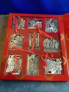 Vintage A Christmas Carol Zinnschmuck 9er Set von Home For The Holidays Dagobert - Bild 1 von 2