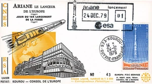 AR-3L FDC KOUROU "1er Lancement de la Fusée ARIANE L01" 1979 - Picture 1 of 1