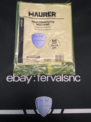 MAURER TELO COPRITUTTO IN POLIETILENE PRIMA SCELTA  MT. 4X4 PROTEZIONE FI52703 - Immagine 1 di 4