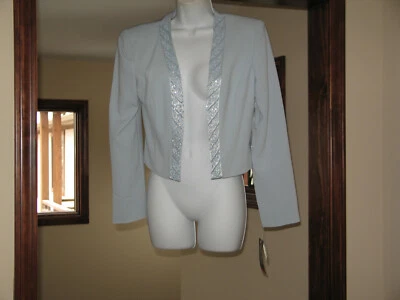 NUEVA CHAQUETA DE TRAJE DE $200.00 DE COLECCIÓN NAH NAH DAMAS Talla 8 SEQUINES CUENTAS ELEGANTE Foto 1 de 4