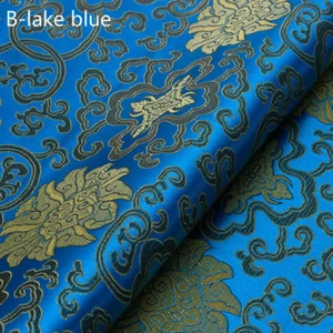 UK STOCK DIY Chinese Tang Suit Silk Satin Floral Fabric Costume Cheongsam Sewing - Picture 1 of 9