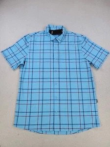 Oakley Men's Regular Fit Blue Plaid Button Down Short Sleeve Shirt Size M New - Bild 1 von 11