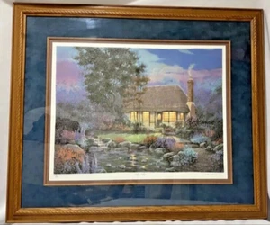 Country Lily Cottage signiert Andrew Warden gerahmt & mattiert limitierte Auflage mit Echtheitszertifikat - Bild 1 von 18