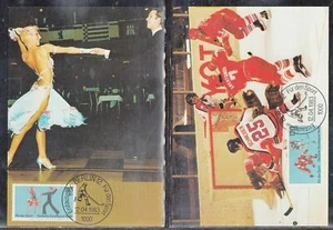 A-23) Stiftung Deutsche Sporthilfe: Tanzen und Eishockey 2 Maxikarten - Bild 1 von 1