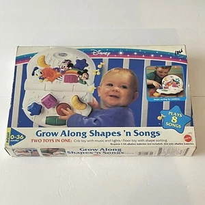 Mattel Vtg 1996 Disney Grow Along Shapes N Songs 2 In 1 Crib Toy Infant Baby New - Picture 1 of 12