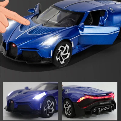 1:24 Bugatti Lavoiturenoire Alloy Sports Car Model Diecast Metal Kids Toy Gift - Image 1 of 4