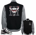 Jacket  to Match Air Jordan 3 Black Cement Sneakers.Bull 3 Black