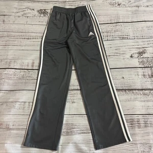 Adidas Track Pants Jogger Tapered 3 Stripes Gray Youth Boys Size 14/16 Large - Picture 1 of 11
