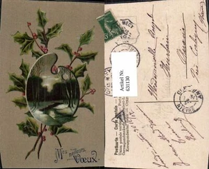 631130,Präge Ak Palette Winterlandschaft Stechpalme Maler Malerei - Bild 1 von 1