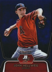 2012 Bowman Platinum Prospects Blue Refractors Card #BPP87 John Hellweg/199