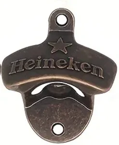 Heinekin Bottle Opener Red Copper Wall Mounted Great For the Man Cave FREE POST - Picture 1 of 4