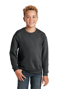 JERZEES 562B Youth Long Sleeve Pill Resistant NuBlend Crew Neck Sweatshirt - Picture 1 of 9