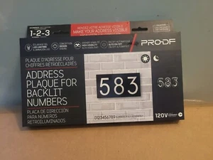 Rectangular Address Plaque for LED Backlit Numbers - Picture 1 of 3