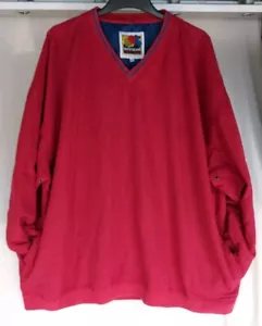 Vintage Fruit Of The Loom Pullover Sportjacke Herren XXL Rot 90’s Sportswear - Bild 1 von 7