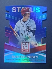 Buster Posey 2015 Panini Elite Status #48 Die-Cut #/8 College Jersey Number RARE