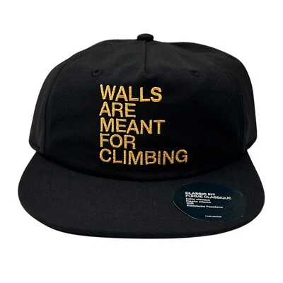 Sombrero reciclado THE NORTH FACE 5 paneles negro/dorado texto bordado a presión ajustable Foto 1 de 4