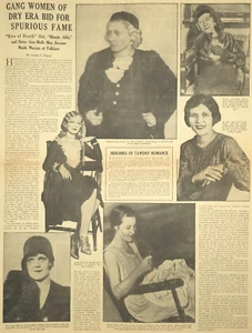 1933 Gangster Women Prohibition Kiss Death Blonde Alibi Chicago Sunday Tribune - Picture 1 of 6