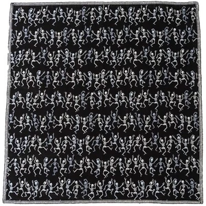Bandana Teschio Scheletro Cane Chemio Biker 100% Cotone Biker Giorno Morto Halloween - Foto 1 di 3