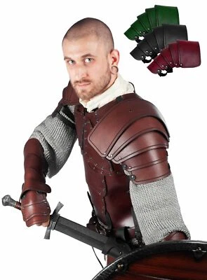 Lederschultern - Söldner - Diese Lederschultern aus 3-4mm starkem Rinderleder - Bild 1 von 4