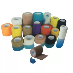 Self Adhesive Bandage Rolls Elastic Adherent Tape First Aid Kit Wrap 6 Pcs 2" - Picture 1 of 4