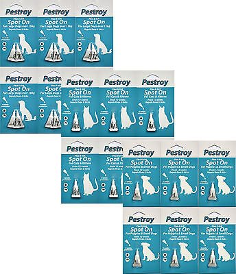 6 Months Pestrroy Flea & Tic Treatment Cats,Kittens,Puppies,Dogs For Price Of 5! • 12.35£