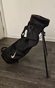 Nike Junior Golf Stand Bag 4 Way Carry Izzo Dual Strap Black No Rain Cover - Picture 1 of 8
