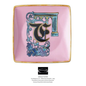 Versace Rosenthal - Holiday Alphabet - F - Coppetta Quadra Piana cm 12 x 12 - Picture 1 of 3