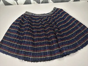 mini boden Harry Potter Spells Sparkle Glitter Striped Girls Skirt Size 5/6 - Picture 1 of 9