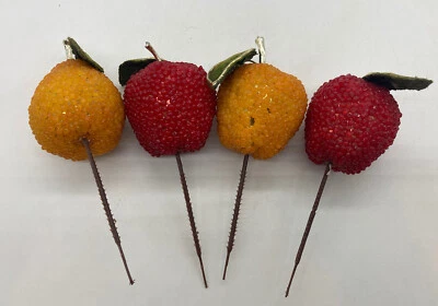 Lote De Colección De Arreglo Frutal Con Cuentas Imitadas o Decoración De Árboles Foto 1 de 4