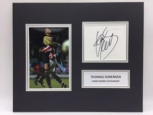RARA esposizione fotografica firmata Thomas Sorensen Sunderland + autografo COA FIRMATO - Foto 1 di 5