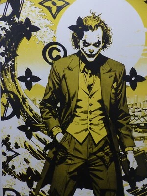 DEATH NYC "GERAHMT" Lithografie ltd. Edition of 100, "JOKER" 3D Siegel and COA - Bild 1 von 4