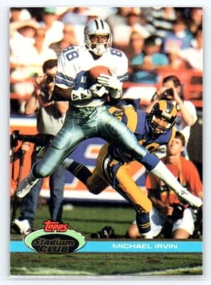 1991 Topps Stadium Club - #37 Michael Irvin - Image 1 of 2