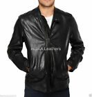 ROXA Men's Genuine Sheepskin Pure Leather Jacket Pockets Biker Black Classy Coat