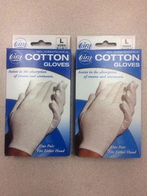 2 Pares Guantes Cara 100% Algodón Dermatológico Tallas Grandes 8.5-9.5 Envío Gratis Foto 1 de 4