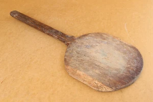 Old Antique Primitive Wooden Wood Bread Board Dough Plate Shovel Scoop XIX 19th - Picture 1 of 8