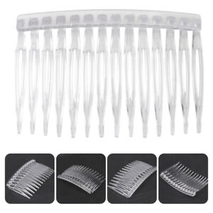  10 Pcs Clear Side Combs Hair Slide Accessories Transparent Lady Girls
