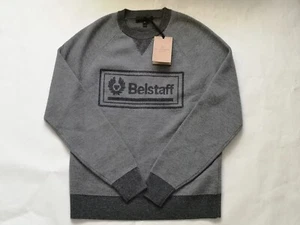Maglione in lana merino Belstaff Alfie International Grigio piccolo nuovo con etichette - Foto 1 di 4