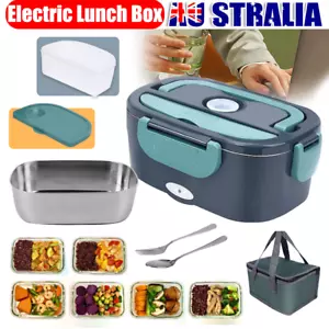 Electric Heating Lunch Box Bento Heater Stainless Steel Food Container Portable - Picture 1 of 9