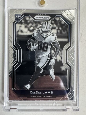 CEEDEE LAMB 2020 Panini Prizm Black White NEGATIVE Variation SP RC #334 ROOKIE - Image 1 of 2