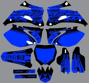 Decals for YAMAHA GRAPHICS  YZ 450F YZ450F 2006 2007 2008 2009 Blue Black - Picture 1 of 1